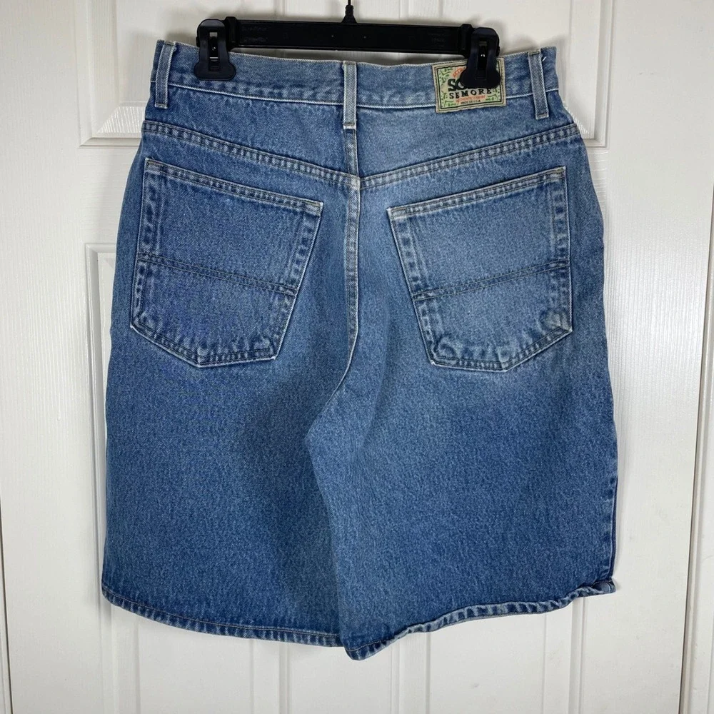Solo Semore Mens Vintage Denim Shorts Blue Size 32 Made in USA Relaxed Fit Jorts